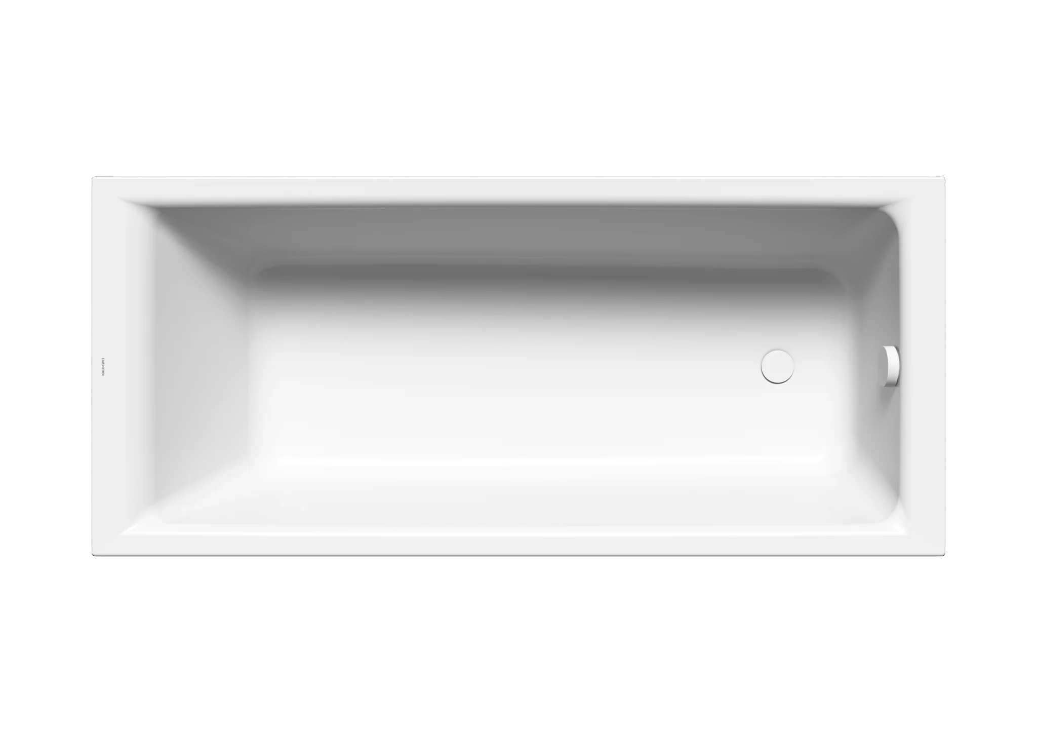 Kaldewei Badewanne „Puro“ rechteck 180 × 80 cm, ohne Grifflochbohrungen mit Überlaufbohrung, in alpinweiß