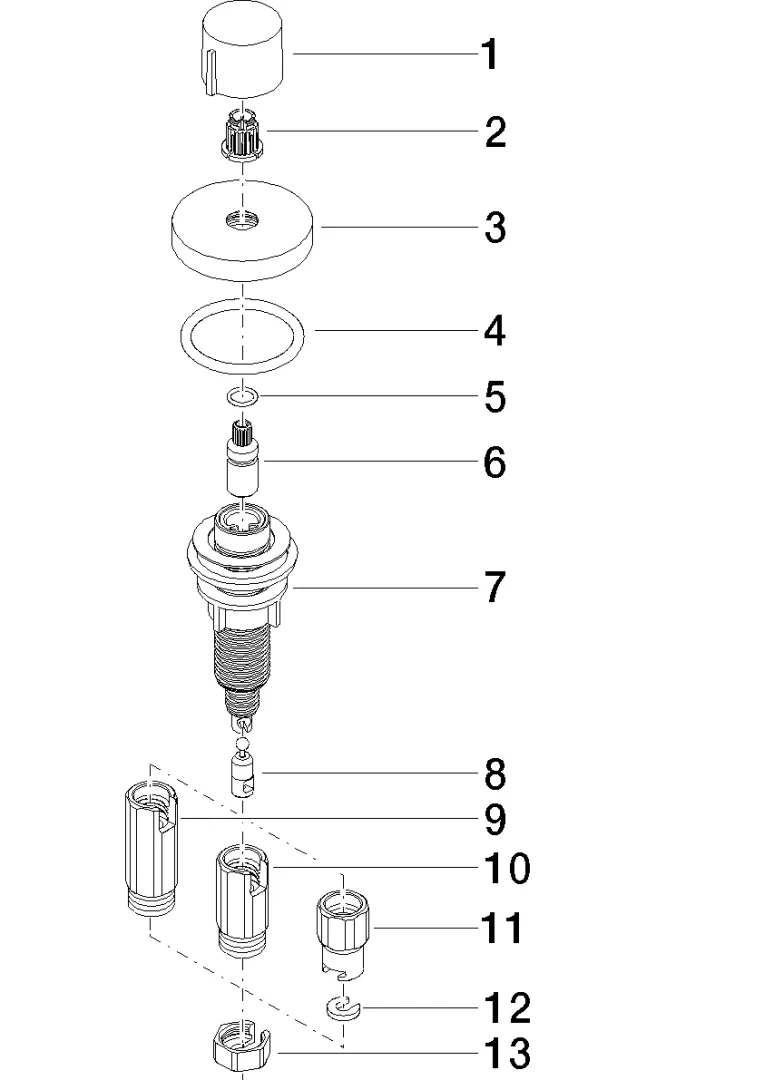 Dornbracht Exzenterbetätigung SERIENNEUTRAL Messing (23kt Gold), Drehknopf für ein Becken mit Bowdenzug-Adapter Dornbracht Exzenterbetätigung SERIENNEUTRAL Messing (23kt Gold), Drehknopf für ein Becken mit Bowdenzug-Adapter