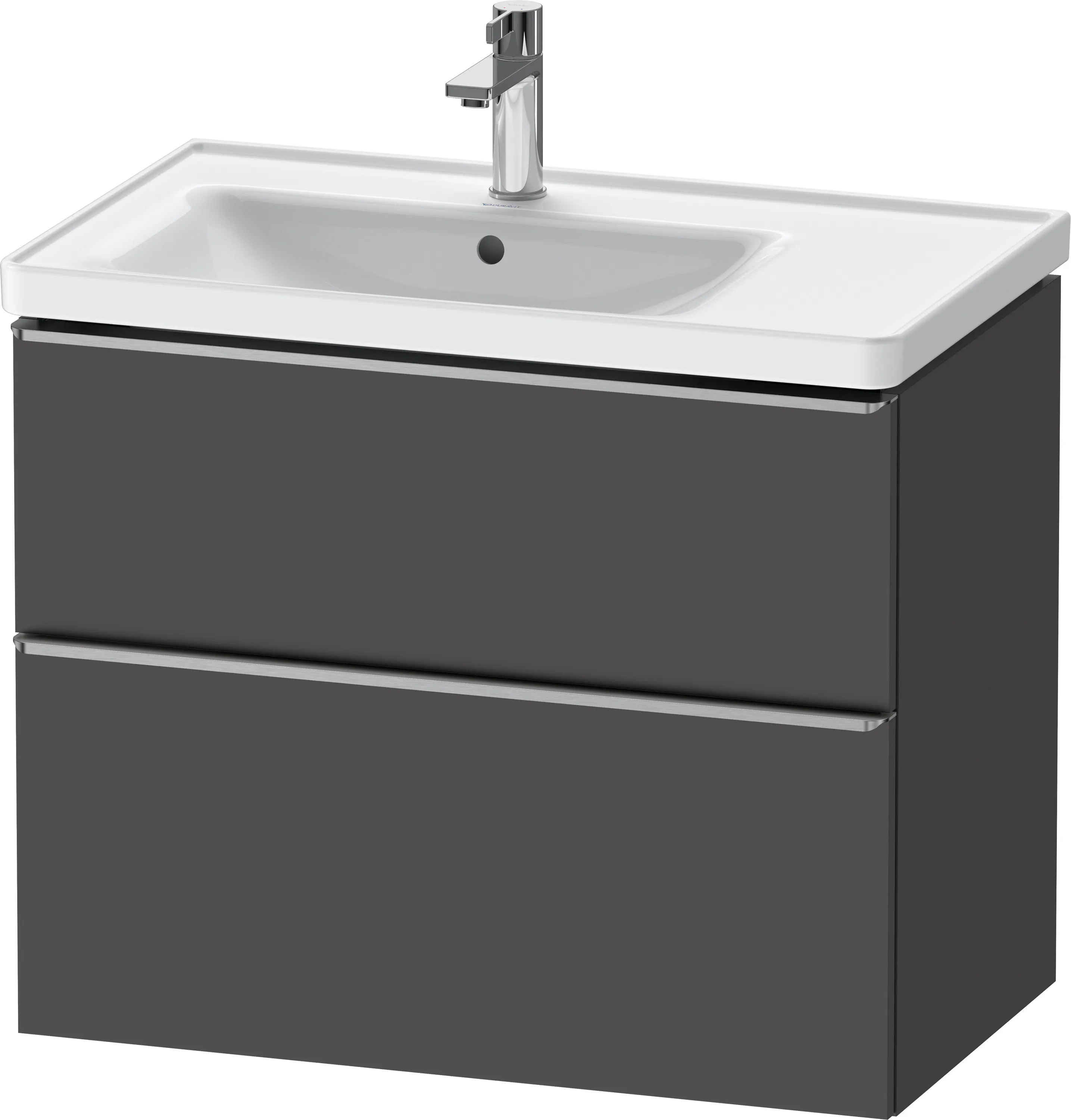 Duravit Waschtischunterschrank wandhängend „D-Neo“ 78,4 × 62,5 × 45,2 cm Graphit Matt