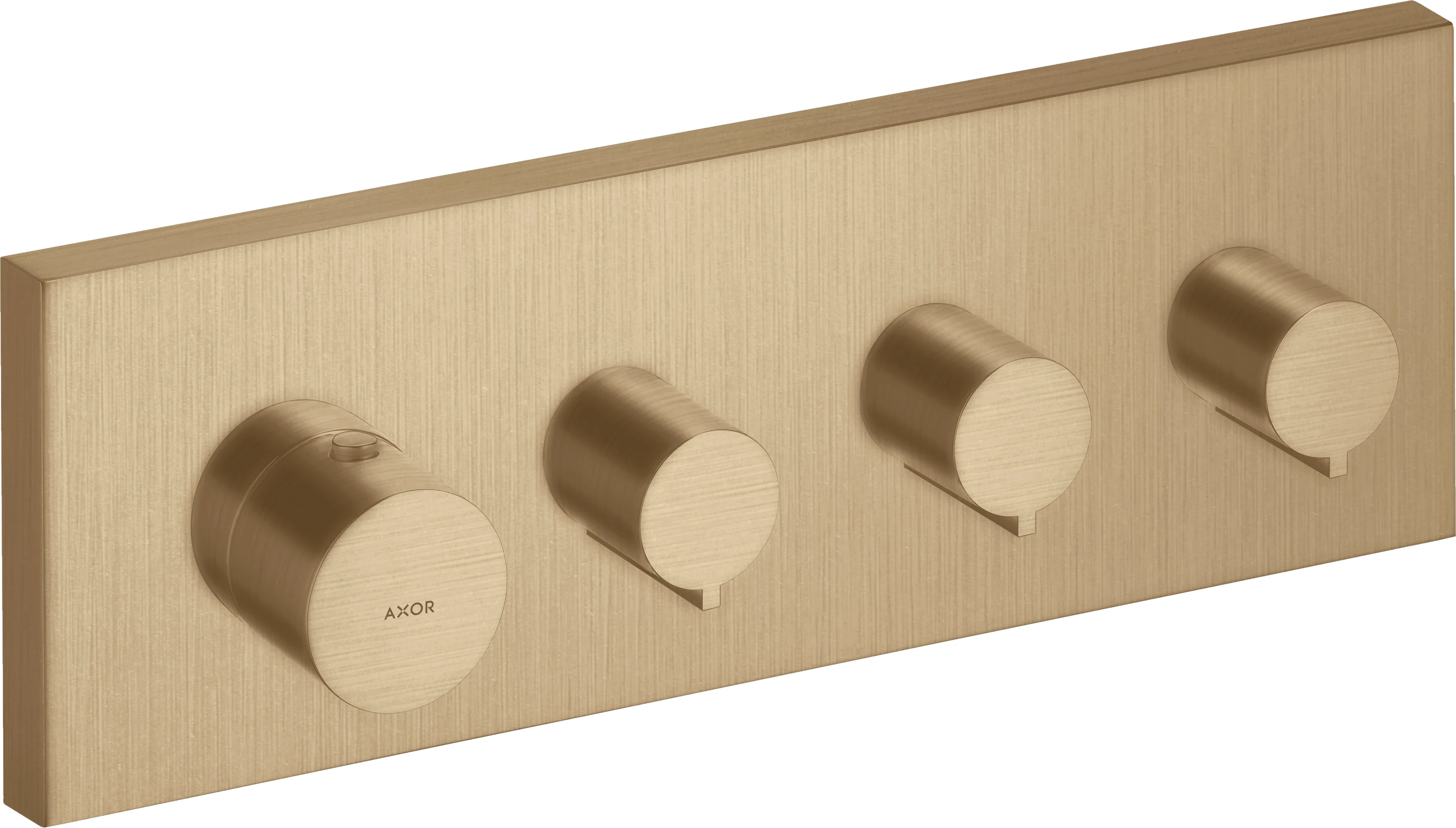 Hansgrohe AXOR ShowerSolutions Thermostatmodul 360/120 Unterputz eckig Brushed Bronze für 3 Verbraucher