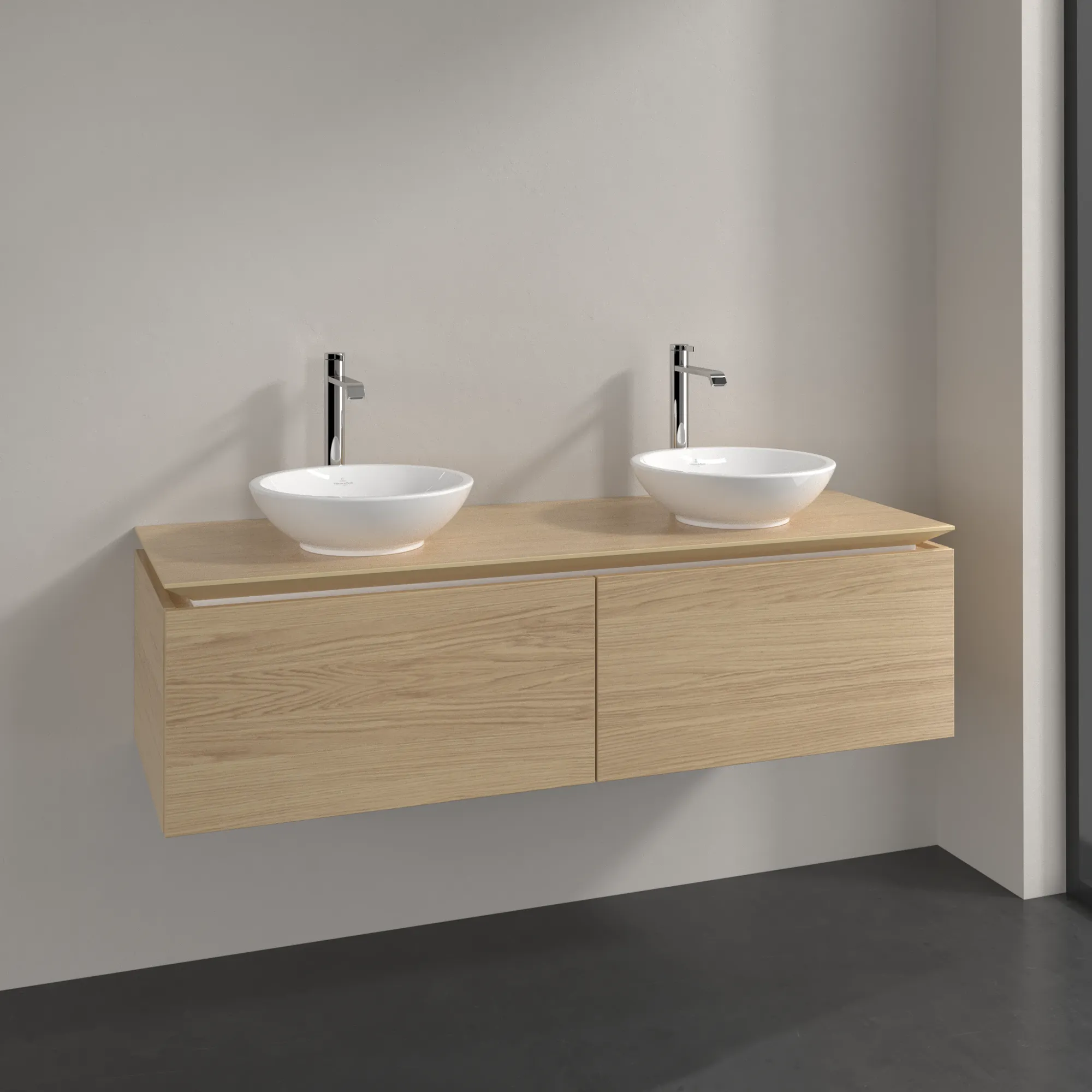 Villeroy & Boch Waschtischunterschrank „Legato“ für Schrankwaschtisch 1400 × 380 × 500 mm Nordic Oak, für links und rechts Villeroy & Boch Waschtischunterschrank „Legato“ für Schrankwaschtisch 1400 × 380 × 500 mm Nordic Oak, für links und rechts