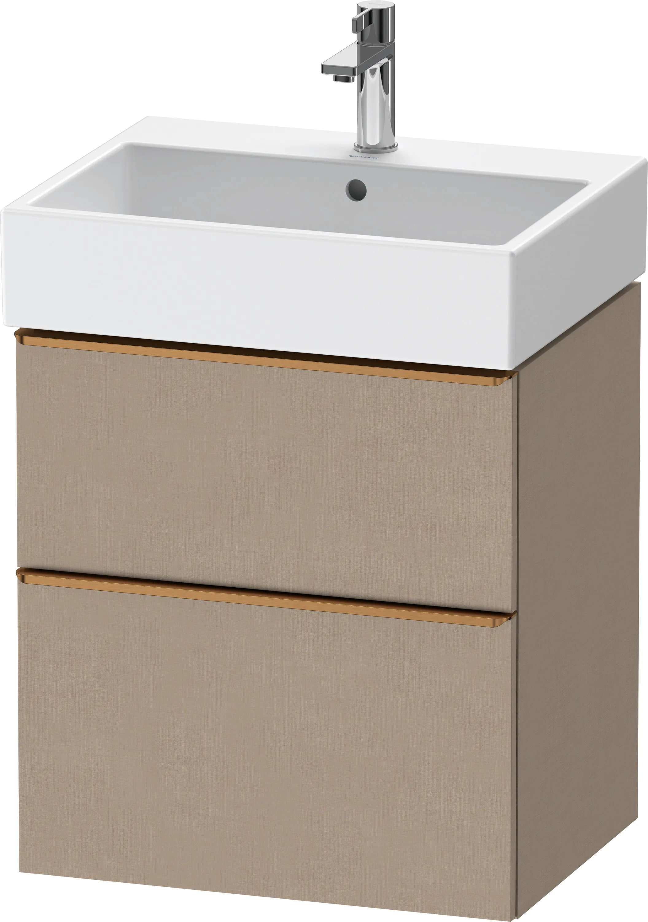 Duravit Waschtischunterschrank wandhängend „D-Neo“ 58,4 × 62,5 × 44,2 cm Leinen
