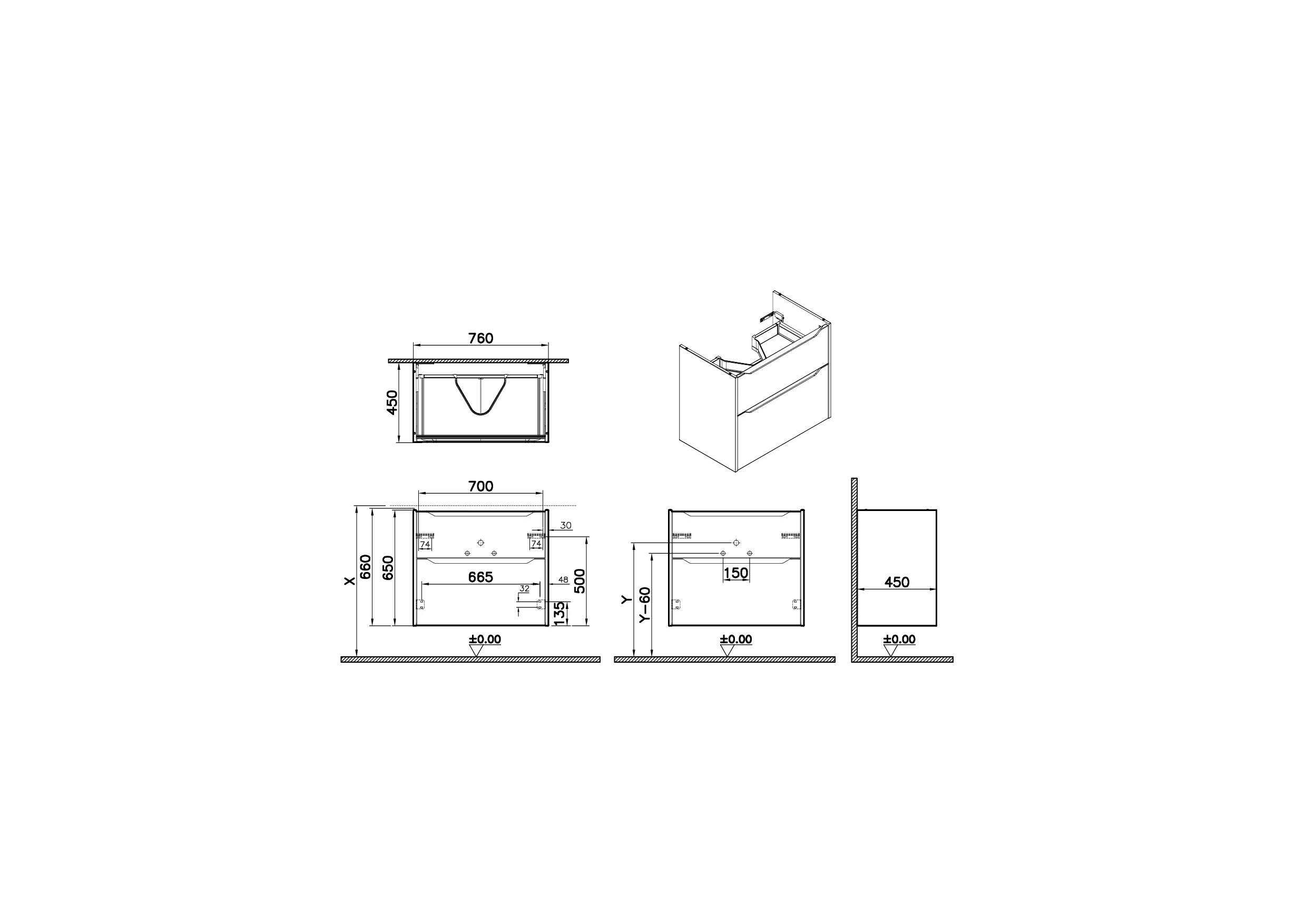 New Integra Square Waschtischunterschrank mit 2 Vollauszügen 76 x 45 x 65 cm (BxTxH) Terracotta Matt New Integra Square Waschtischunterschrank mit 2 Vollauszügen 76 x 45 x 65 cm (BxTxH) Terracotta Matt