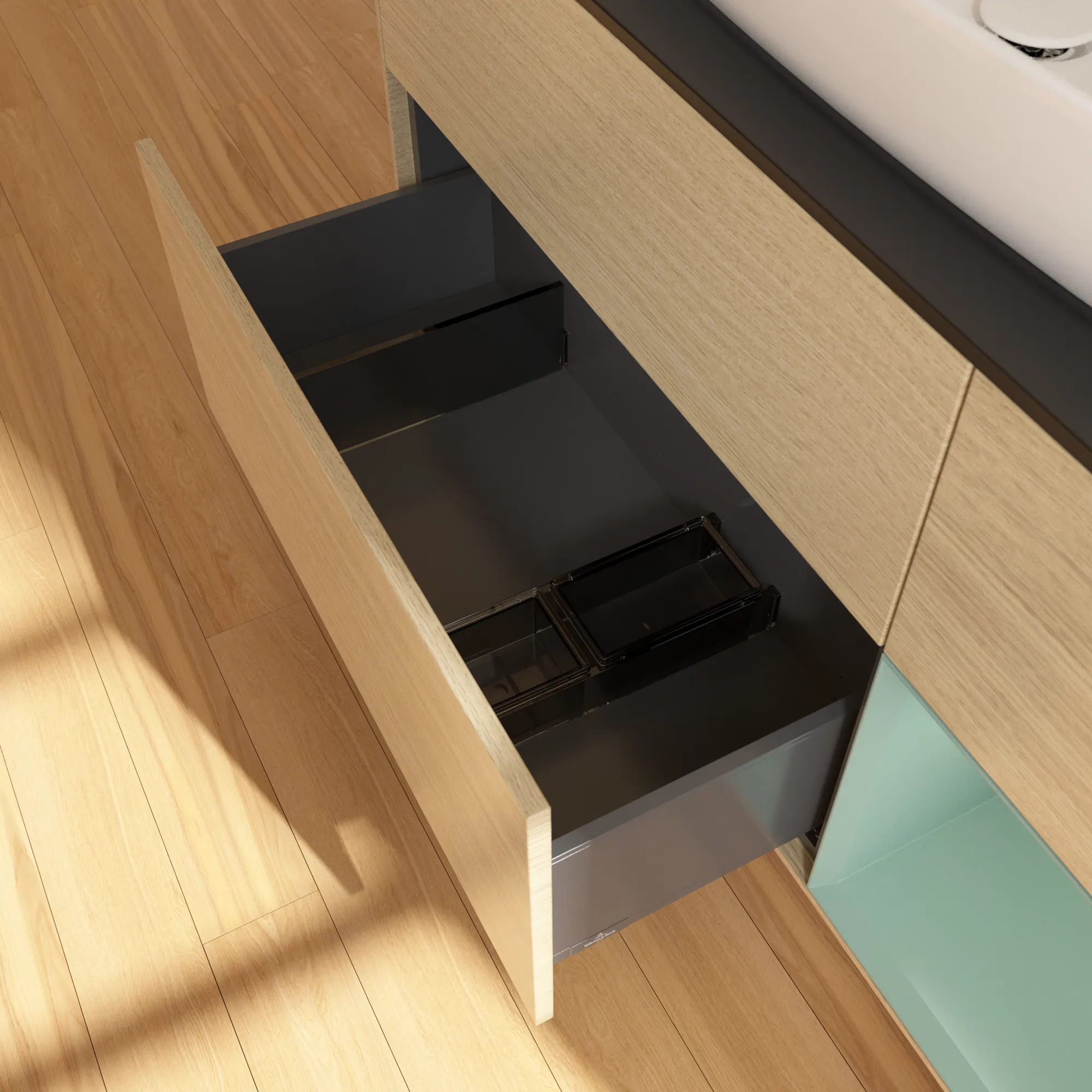 Villeroy & Boch Waschtischunterschrank „Finion“ für Schrankwaschtisch 1200 × 603 × 501 mm Oak Veneer, für Becken mittig