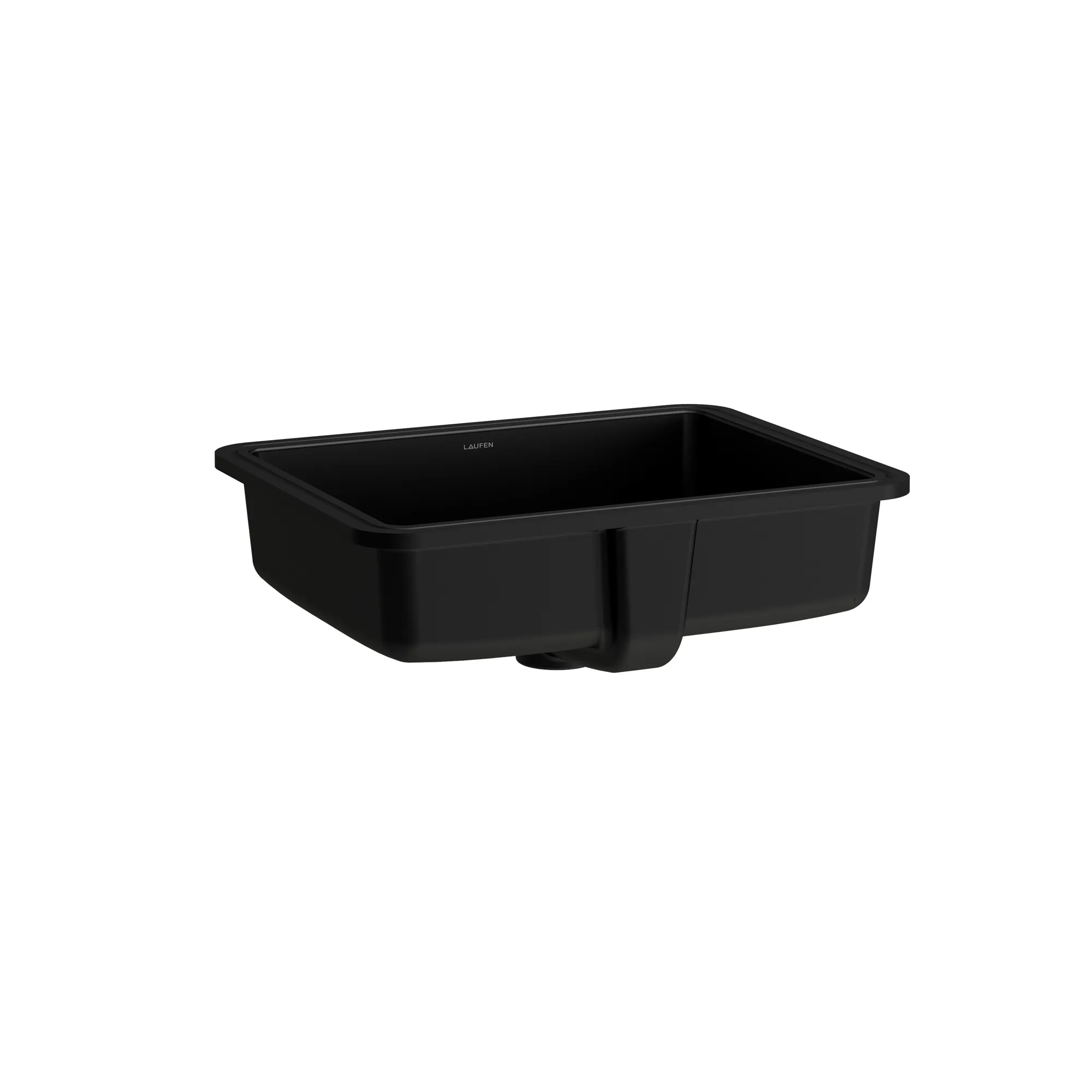 Laufen SAVOY Einbau-Waschtisch von unten, recheckig, schwarz matt, 395x500x170 mm