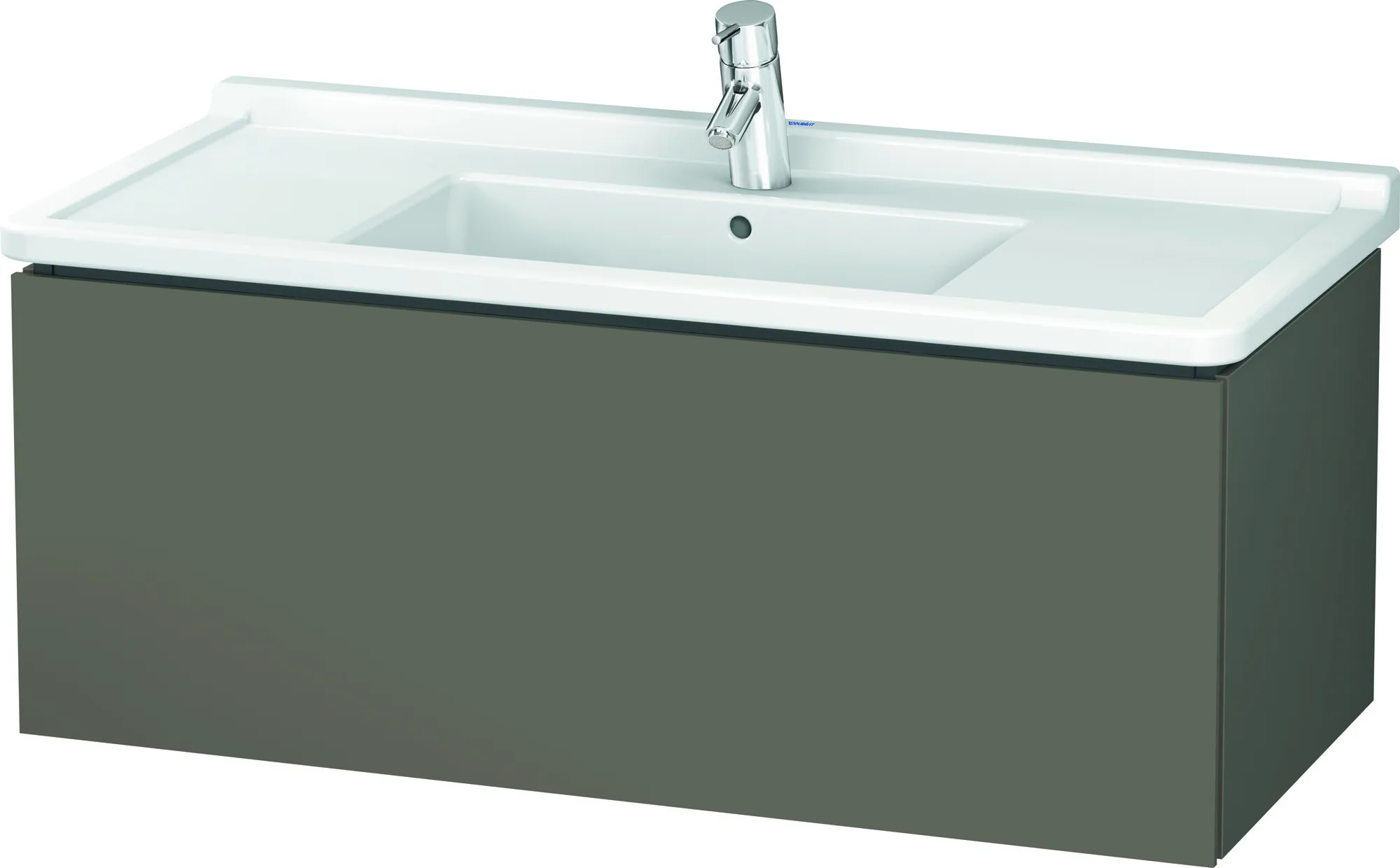 Duravit Waschtischunterschrank wandhängend „L-Cube“ 102 × 40,8 × 46,9 cm Flannel Grey Seidenmatt