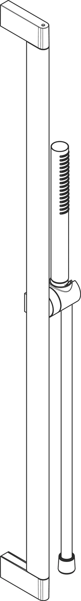 Hansgrohe Pulsify S Brauseset 100 1jet EcoSmart+ mit schwenkbarer Brausestange 95 cm, Chrom