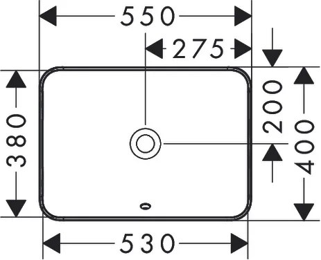 Xuniva Q Einbauwaschtisch 550/400 ohne Hahnloch mit Überlauf Weiß Xuniva Q Einbauwaschtisch 550/400 ohne Hahnloch mit Überlauf Weiß