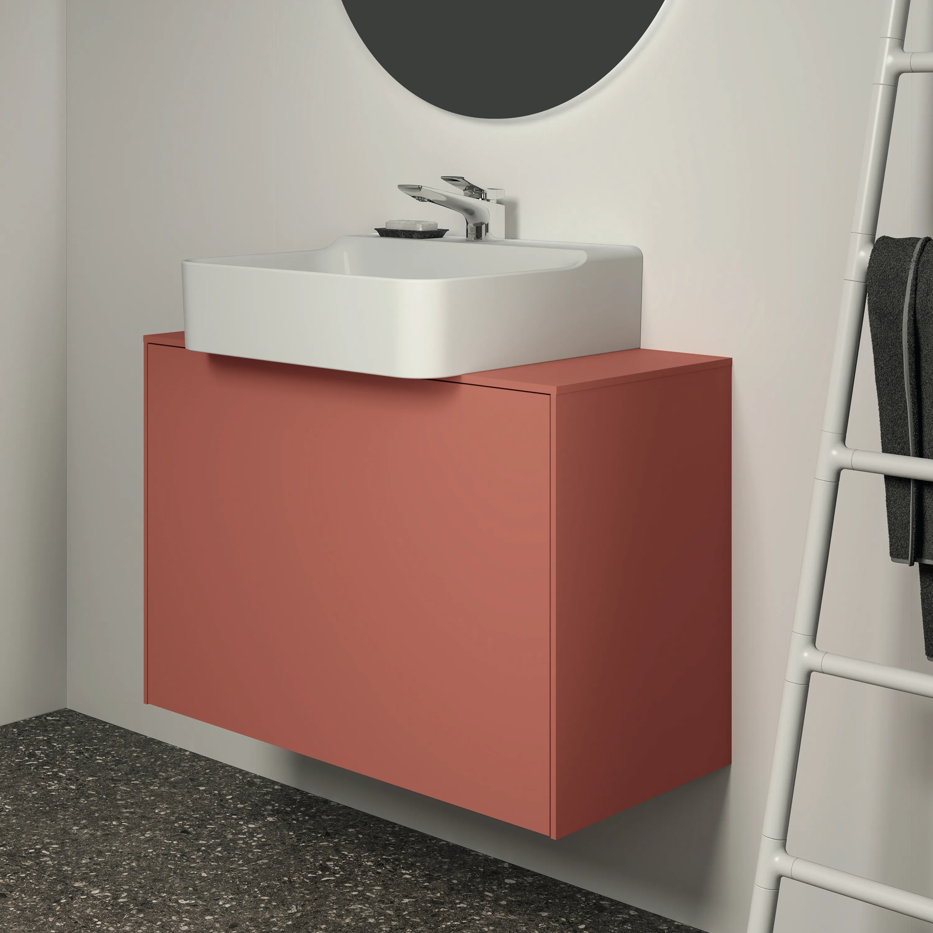 Ideal Standard Waschtischunterschrank Conca, 1 Auszug, mittigem Ausschnitt, 802x373x550mm, Sunset