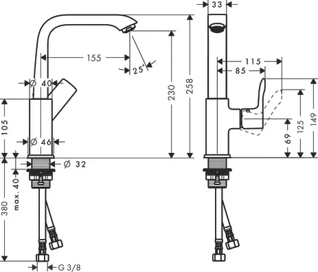 Hansgrohe Mischer Metris Einhebel-Waschtischmischer 230 Chrom