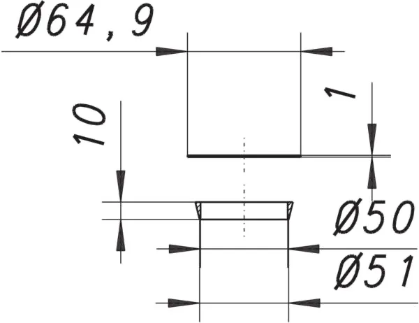 Dichtung K 50 + Gleitring für Kugelgelenk