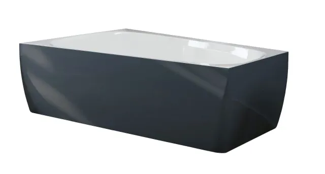 Hoesch iSensi Trapez 1500x1000 Monolith links, Chrom/BiColor Weiß-Grau