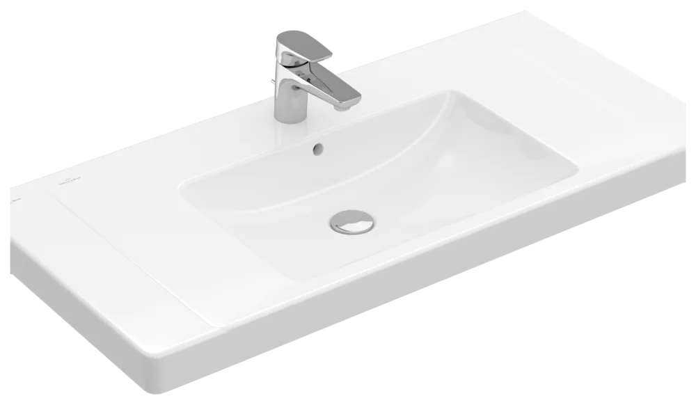 Villeroy & Boch Subway 2.0 Schrankwaschtisch 800x475 mm, Rechteck, 1HL. m. ÜL., Weiß Alpin CeramicPlus