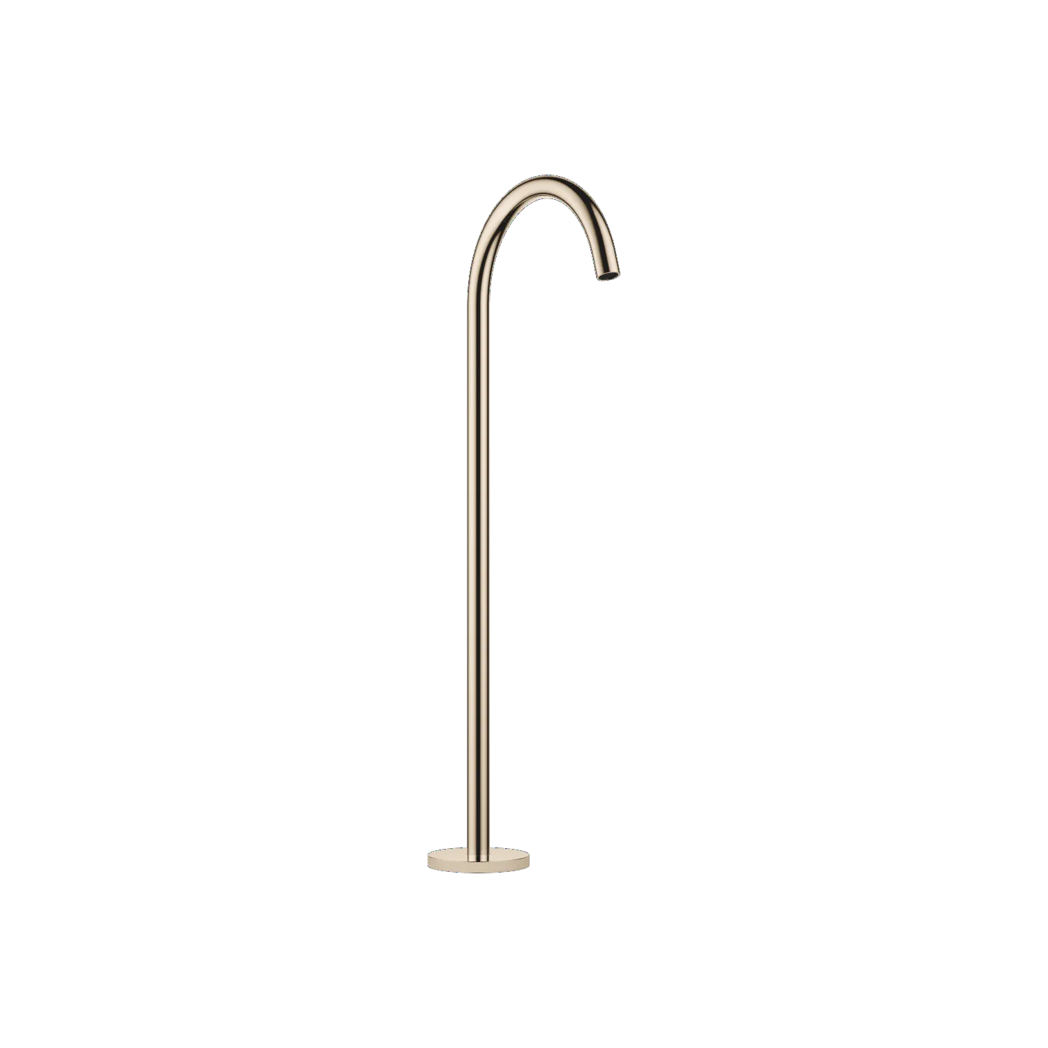 Dornbracht META Wannenauslauf ohne Umstellung, Light Gold, Ausladung 282 mm, Höhe 811–881 mm, runder Normalstrahl, max. Durchfluss 28,6 l/min bei 3