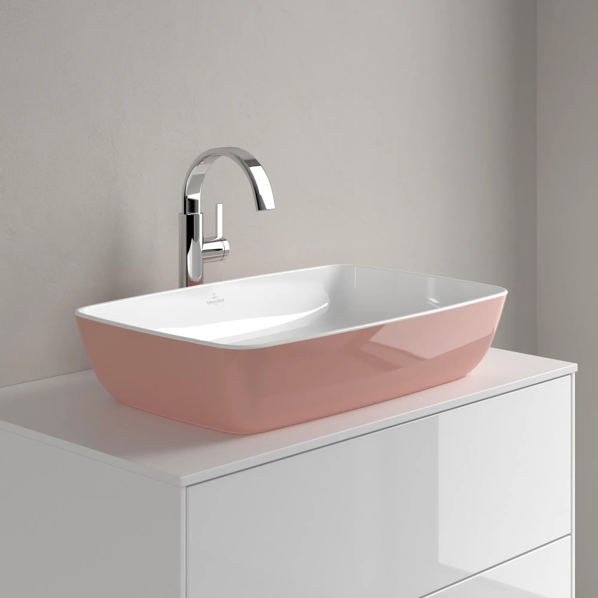 Villeroy & Boch Aufsatzwaschtisch aus TitanCeram „Artis“ 580 × 385 × 130 mm in Powder