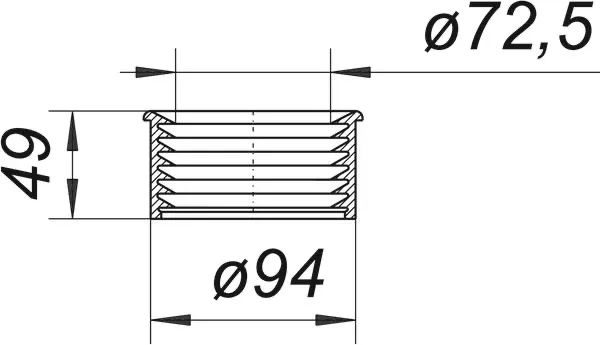Lippendichtung zu HT/SML-Rohrverbinder, DN 70 Lippendichtung zu HT/SML-Rohrverbinder, DN 70