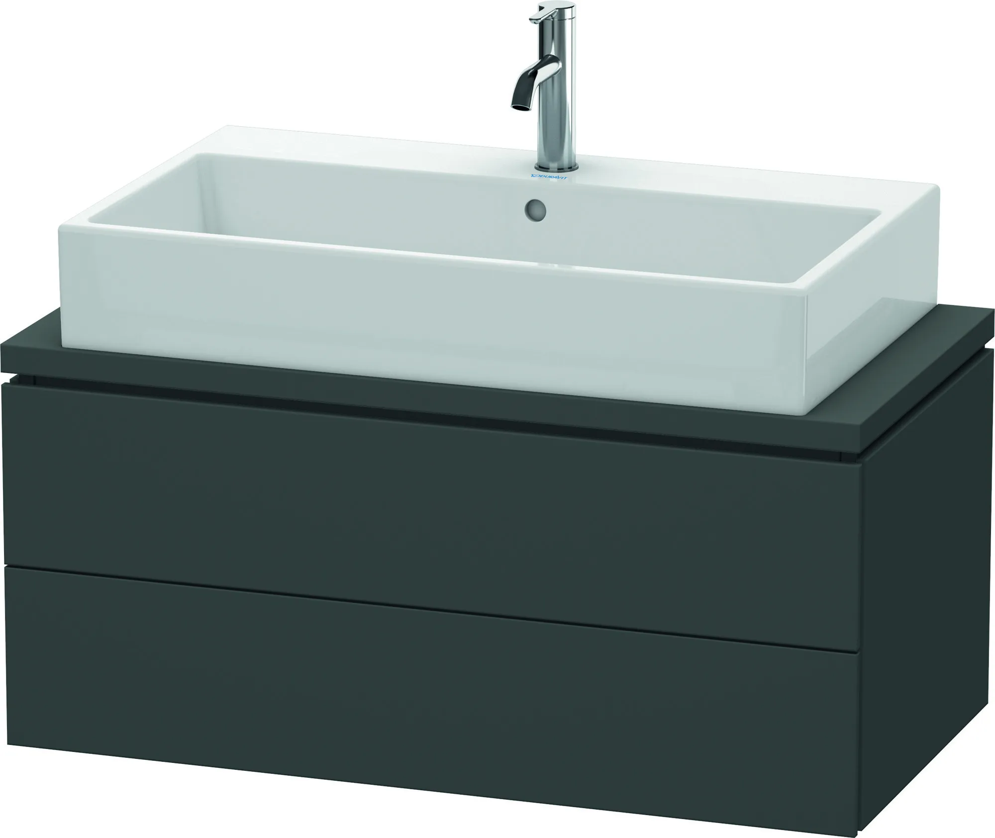 Duravit Waschtischunterschrank wandhängend „L-Cube“ 92 × 40 × 47,7 cm Graphit Matt Duravit Waschtischunterschrank wandhängend „L-Cube“ 92 × 40 × 47,7 cm Graphit Matt