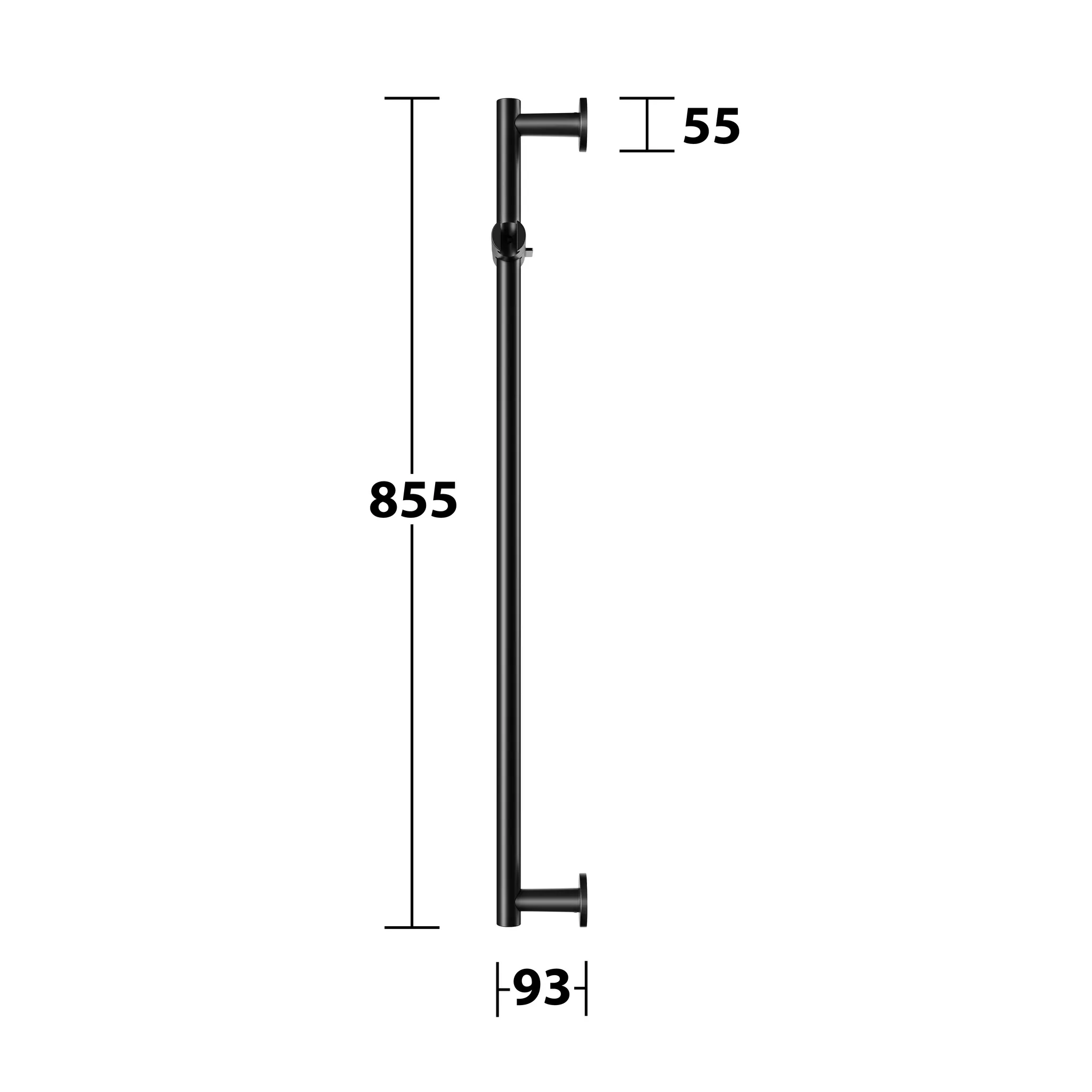 KEUCO IXMO Brausestange rund, 855 mm schwarz matt