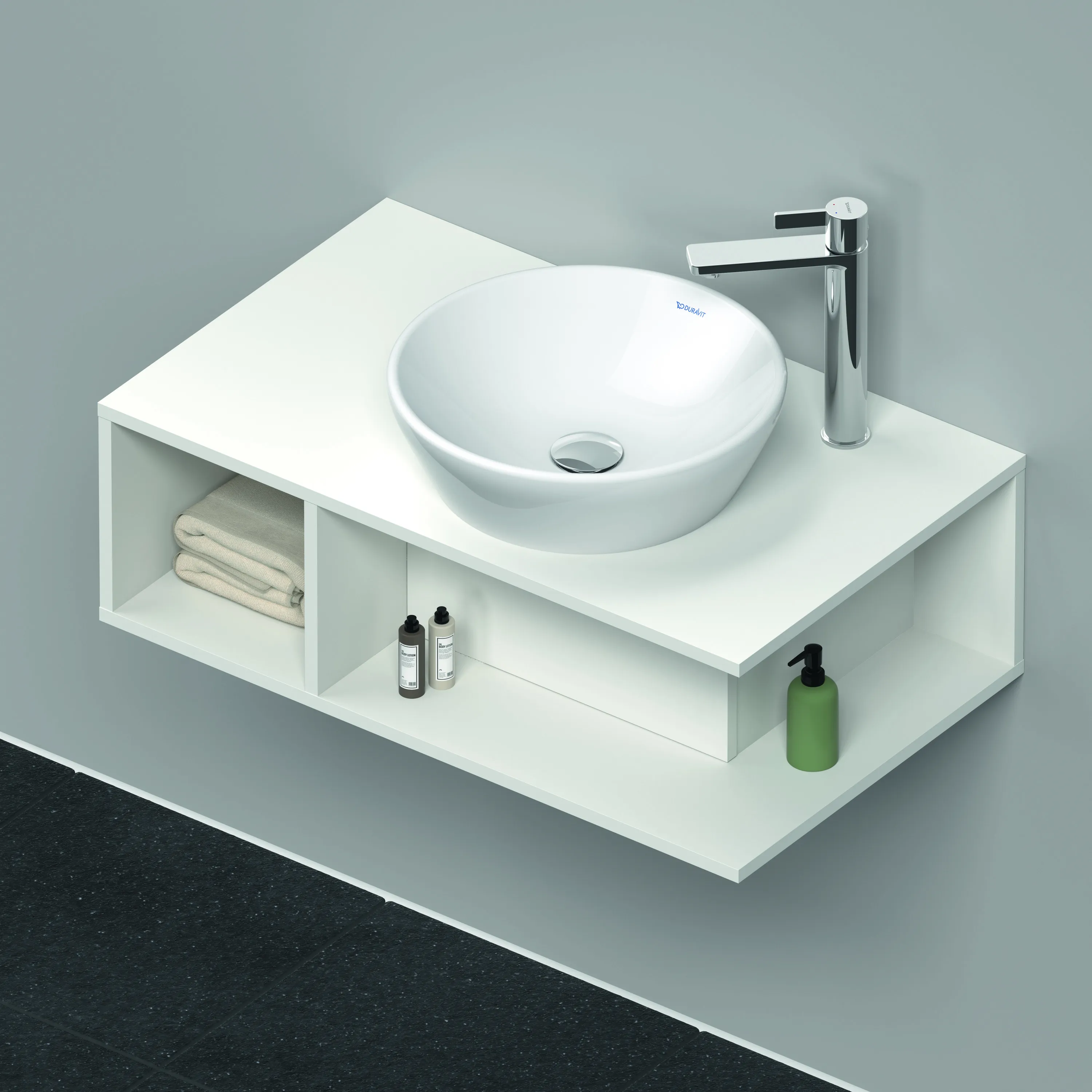 Duravit Waschtischunterschrank wandhängend „D-Neo“ 80 × 26 × 48 cm Weiß Matt