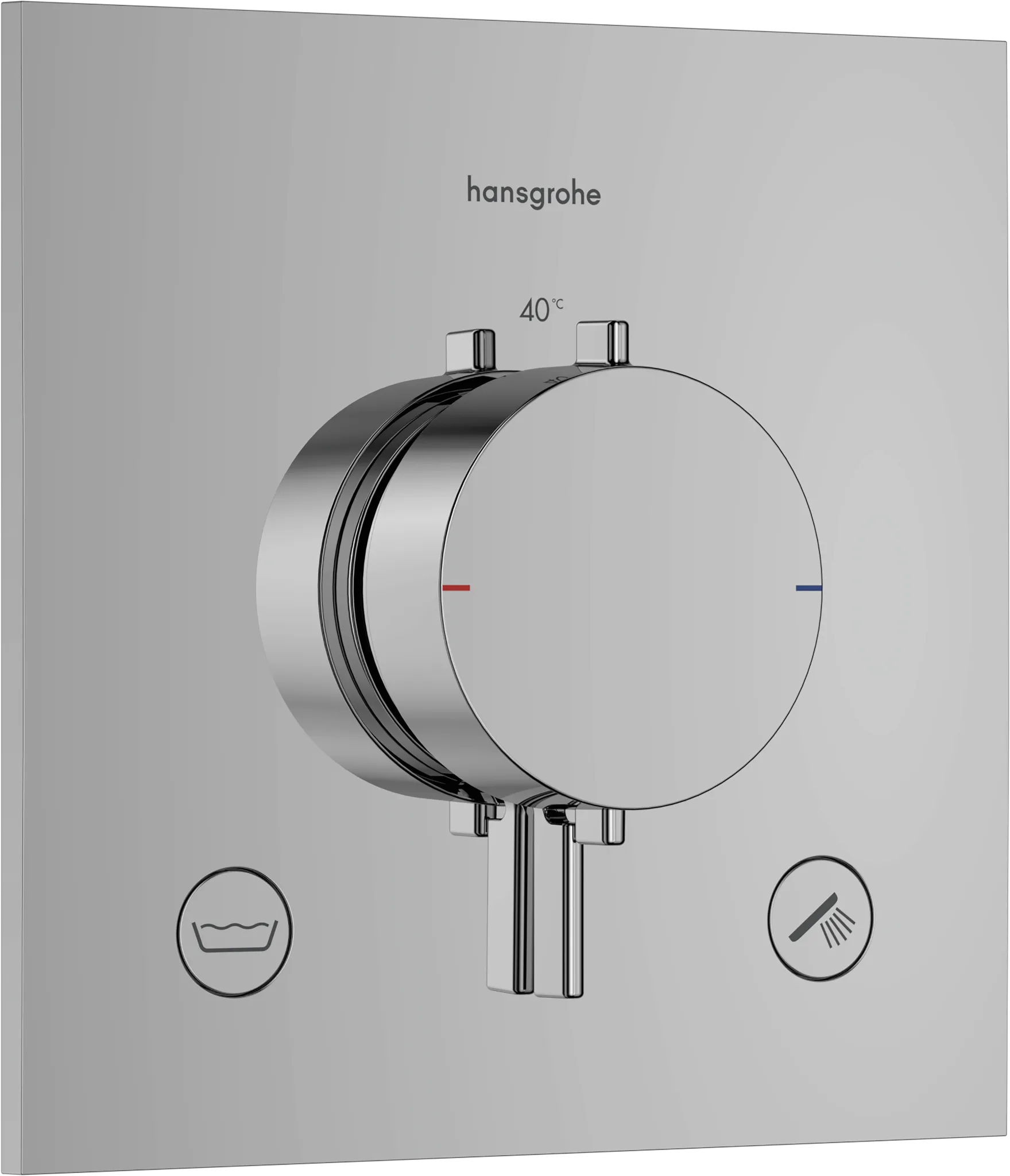 Hansgrohe Ecostat Comfort E Thermostat Unterputz für 2 Verbraucher Chrom