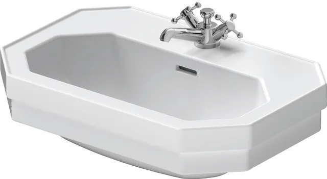 Waschtisch 1930 600 mm mit ÜL, mit HLB, 1 HL, weiß Größe: 60 × 41 cm / Oberflächenveredelung: ohne Oberflächenveredelung Waschtisch 1930 600 mm mit ÜL, mit HLB, 1 HL, weiß Größe: 60 × 41 cm / Oberflächenveredelung: ohne Oberflächenveredelung