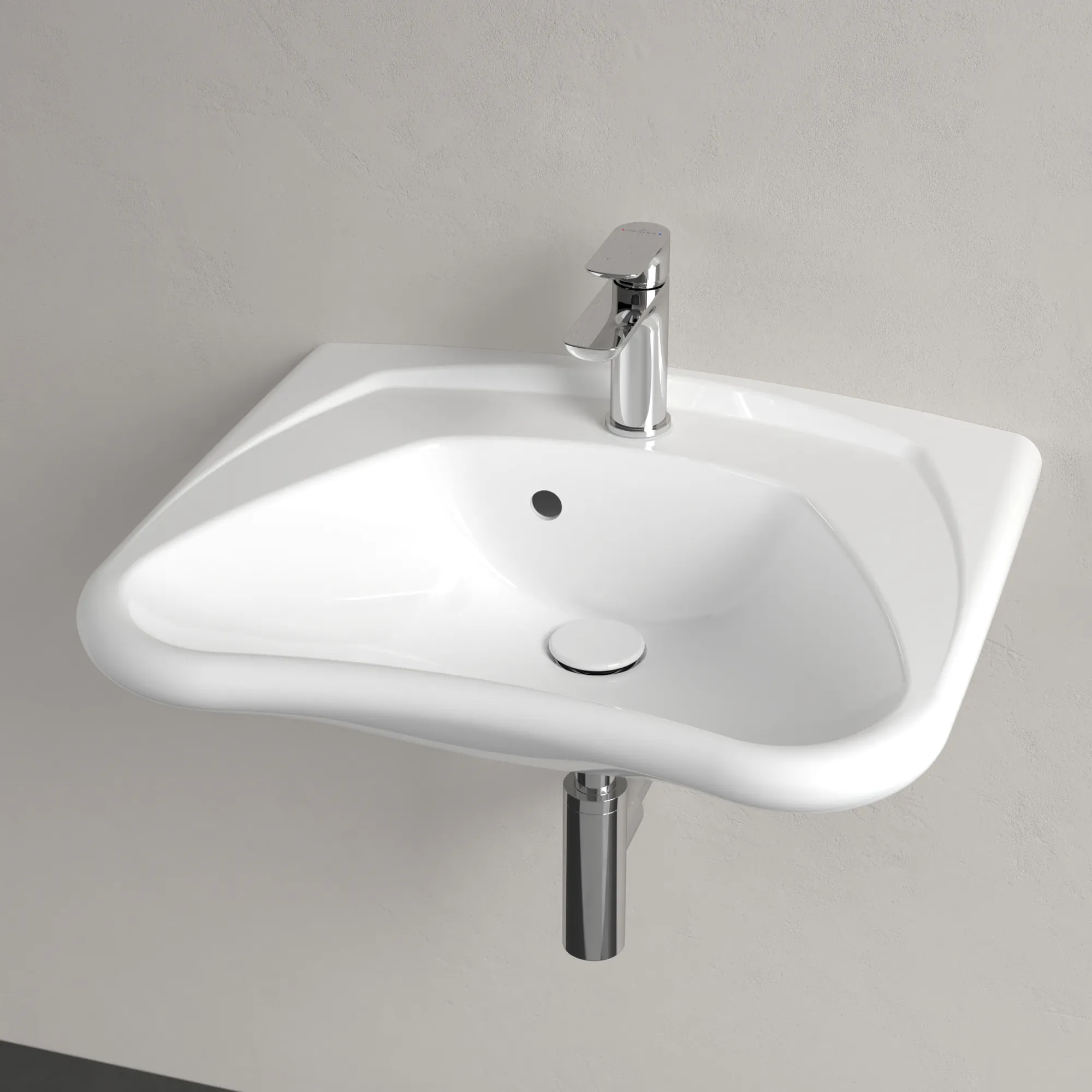 Wandwaschtisch „ViCare“, mit Überlauf, mit Hahnlochbohrung 60 × 49 cm Wandwaschtisch „ViCare“, mit Überlauf, mit Hahnlochbohrung 60 × 49 cm
