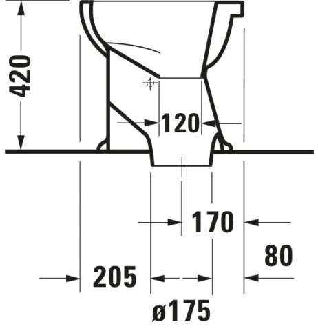 Stand-Trockenklosett „DuraPlus“ 35 × 42 × 47 cm