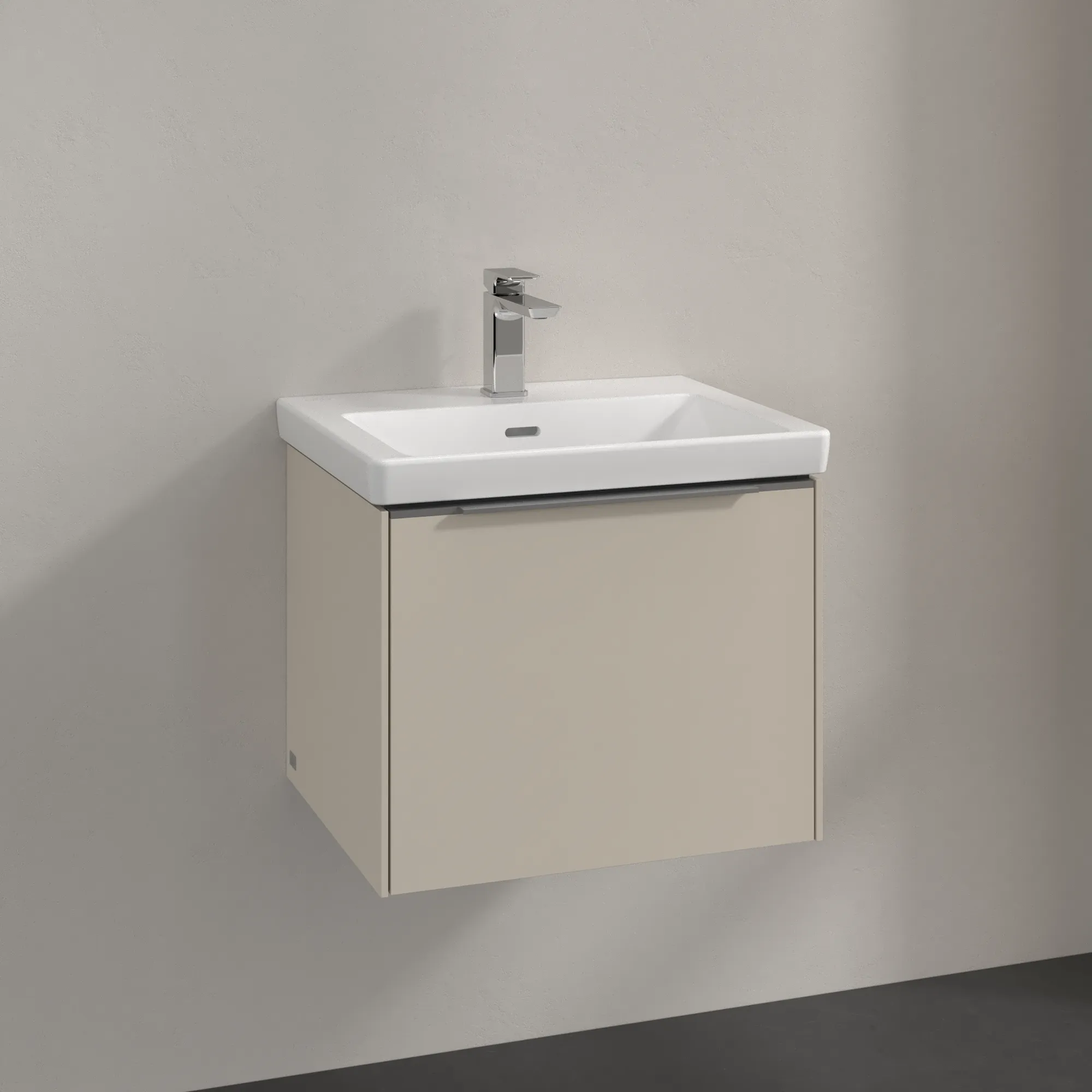 Villeroy & Boch Waschtischunterschrank „Subway 3.0“ für Schrankwaschtisch 52,3 × 42,9 × 44,8 × 44,8 cm 1 Auszug, Waschbecken mittig, mittig