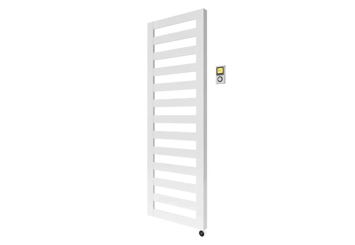 Purmo Figuresse Rasp E BH 1222 BL 600, RAL 9016, 400W Design-Badheizkörper Purmo Figuresse Rasp E BH 1222 BL 600, RAL 9016, 400W Design-Badheizkörper