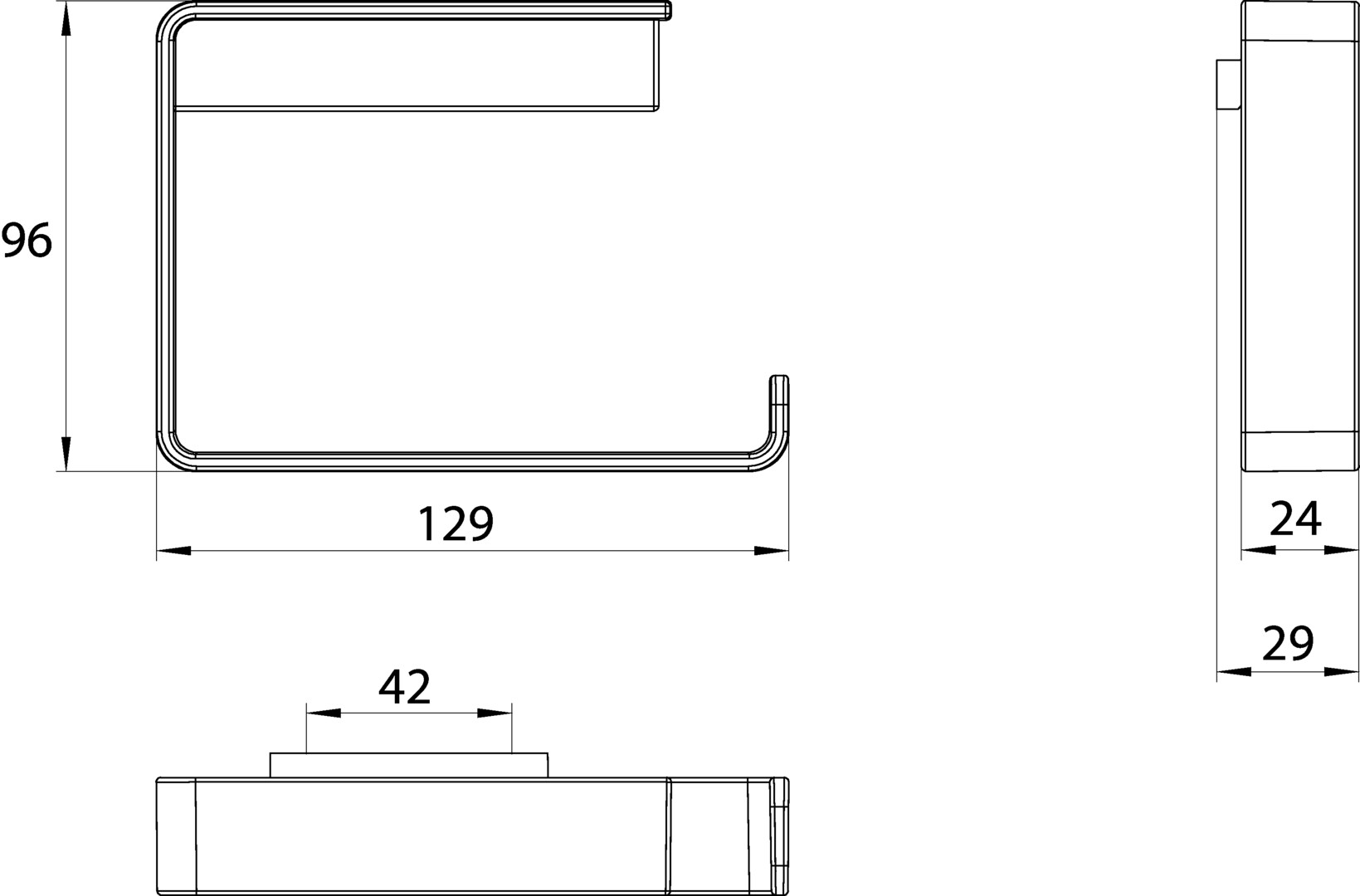 emco Toilettenpapierhalter ohne Deckel „loft“ in chrom