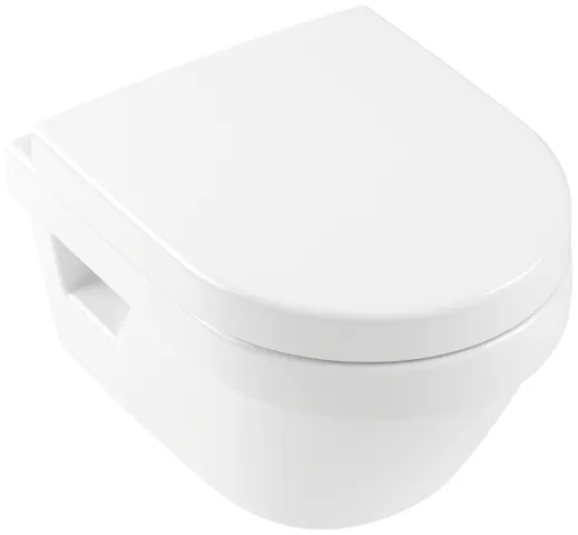 Wand-Tiefspül-WC Combi-Pack kurze Ausladung Compact „Architectura“ 35 × 34 × 48 cm in Weiß Alpin, ohne Spülrand, Abgang waagerecht