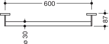 HEWI Haltegriff „System 900“ in Schwarz tiefmatt