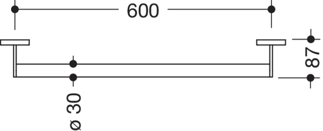 HEWI Haltegriff „System 900“ in Dunkelgrau tiefmatt HEWI Haltegriff „System 900“ in Dunkelgrau tiefmatt