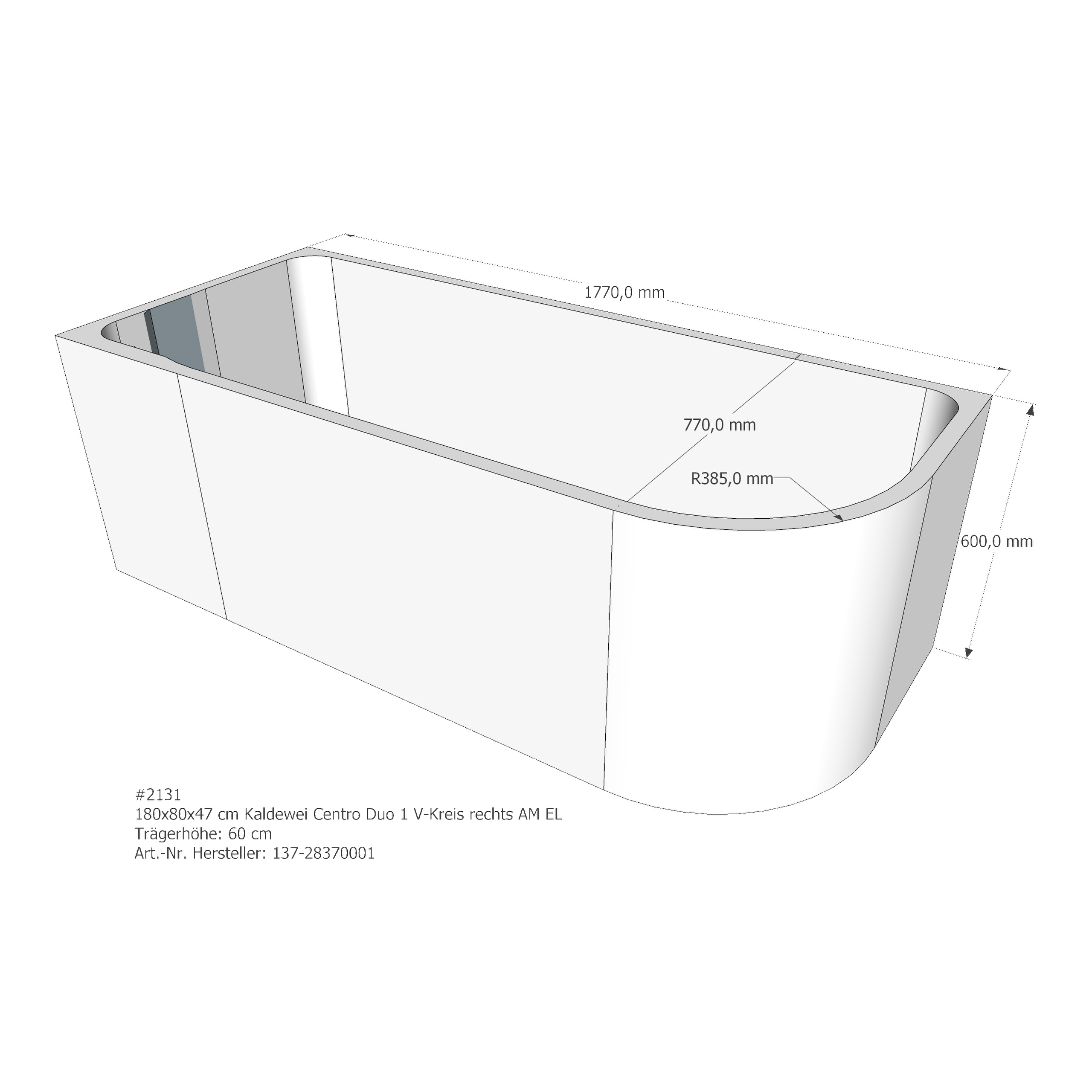 Badewannenträger für Kaldewei Centro Duo 1 rechts rechts 180 × 80 × 47 cm Ausführung: rechts / Breite: 80 cm / Länge: 180 cm Badewannenträger für Kaldewei Centro Duo 1 rechts rechts 180 × 80 × 47 cm Ausführung: rechts / Breite: 80 cm / Länge: 180 cm