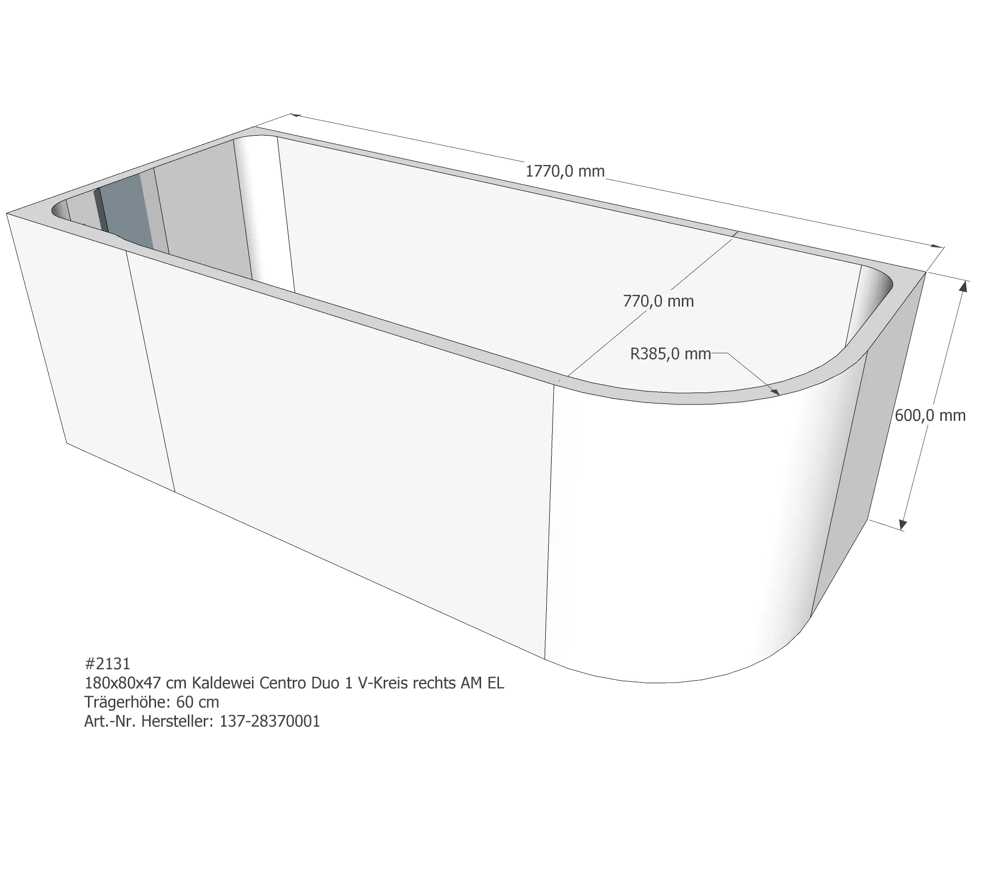 Badewannenträger für Kaldewei Centro Duo 1 rechts rechts 180 × 80 × 47 cm Ausführung: rechts / Breite: 80 cm / Länge: 180 cm Badewannenträger für Kaldewei Centro Duo 1 rechts rechts 180 × 80 × 47 cm Ausführung: rechts / Breite: 80 cm / Länge: 180 cm
