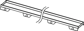 TECEdrainline Fliesenmulde "plate II" 700 mm Edelstahl, gerade