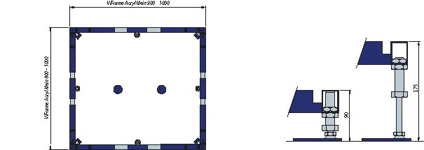 Villeroy & Boch Montagerahmen für Acryl- & Keramikduschwannen „ViFrame“ Villeroy & Boch Montagerahmen für Acryl- & Keramikduschwannen „ViFrame“