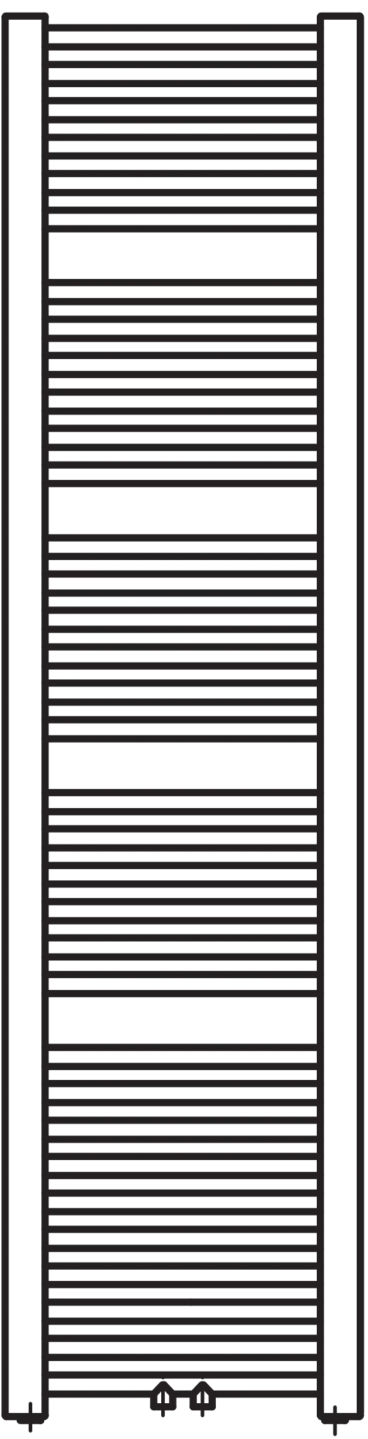 Arbonia Design-Heizkörper „Bagnolino®-50“ 52,4 × 177 cm in Weiß (RAL 9016)