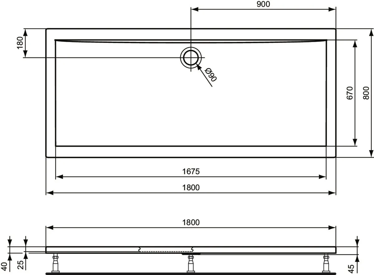 Ideal Standard Duschwanne „UltraLight“ Ideal Standard Duschwanne „UltraLight“