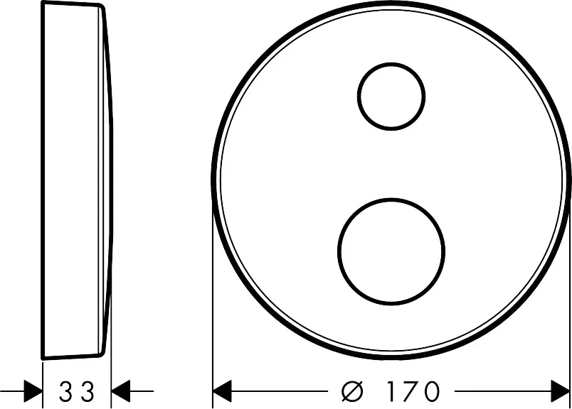 AXOR Verlängerungsrosette rund 2-Loch 0-1-2, Chrom AXOR Verlängerungsrosette rund 2-Loch 0-1-2, Chrom