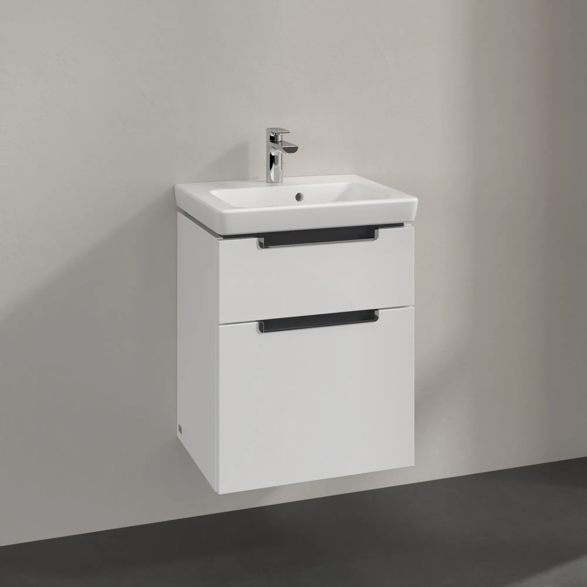 Villeroy & Boch Waschtischunterschrank „Subway 2.0“ 485 × 590 × 379 mm Glossy White, für Becken mittig, ohne Beleuchtung Villeroy & Boch Waschtischunterschrank „Subway 2.0“ 485 × 590 × 379 mm Glossy White, für Becken mittig, ohne Beleuchtung
