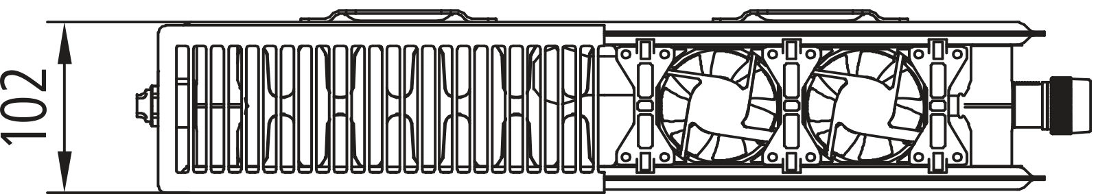 Kermi Wärmepumpen-Design-Flachheizkörper „x-flair Line-Vplus“ 60 × 90 cm in Farbkonzept