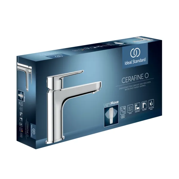 Waschtischarmatur Cerafine O, H80, mit Ablaufgarnitur, Ausladung 114mm, Chrom Waschtischarmatur Cerafine O, H80, mit Ablaufgarnitur, Ausladung 114mm, Chrom