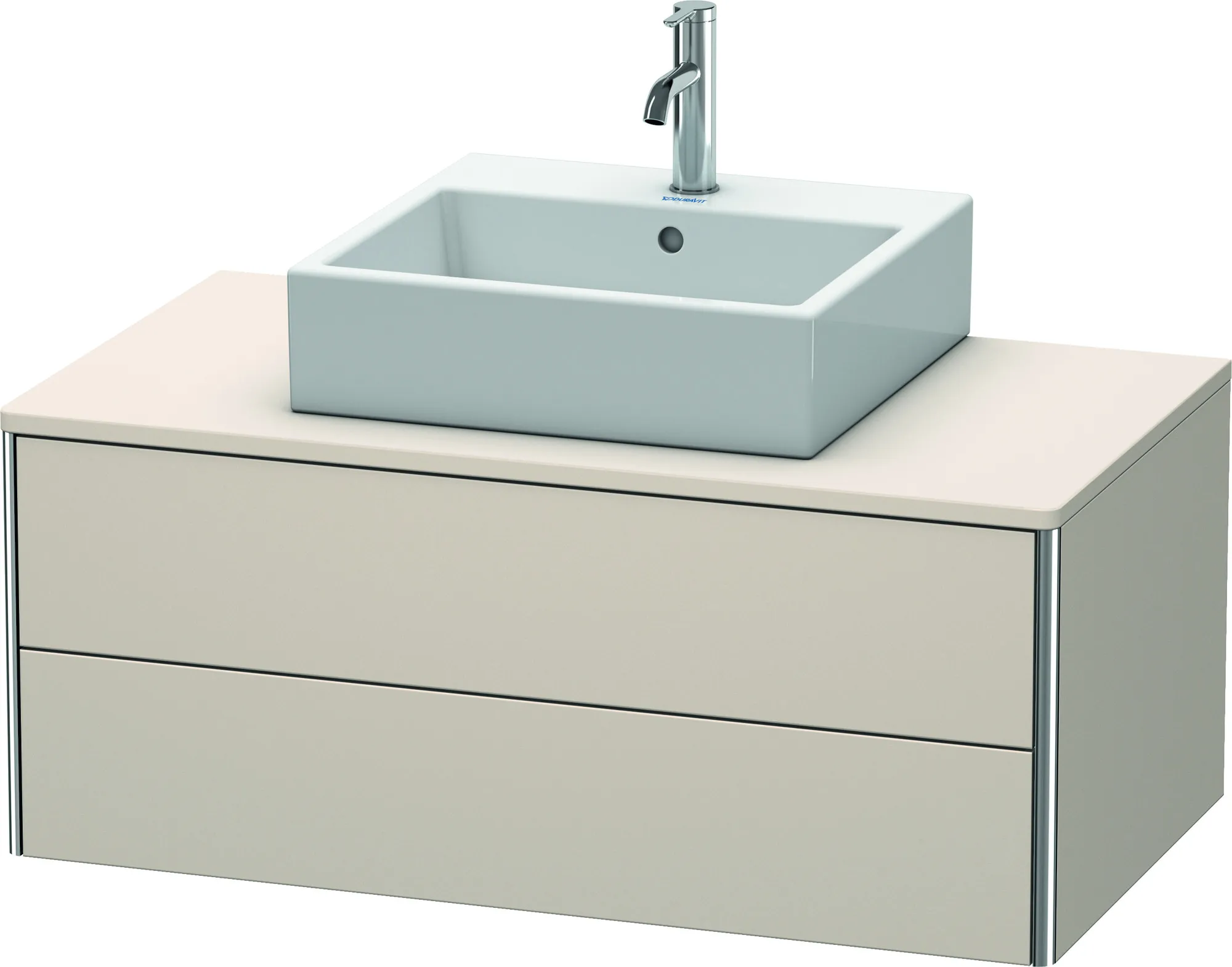 Duravit Waschtischunterschrank wandhängend „XSquare“ 100 × 40 × 54,8 cm Taupe Supermatt