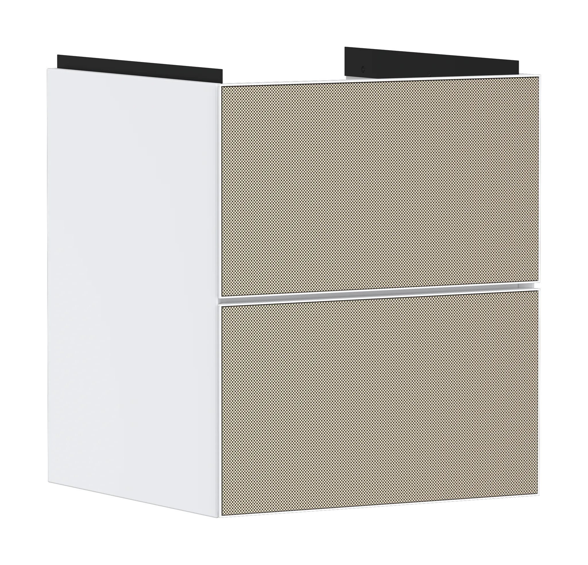 Xevolos E Waschtischunterschrank Mattweiß 480/475 mit 2 Schubkästen für Handwaschbecken Weiß Metallic Xevolos E Waschtischunterschrank Mattweiß 480/475 mit 2 Schubkästen für Handwaschbecken Weiß Metallic