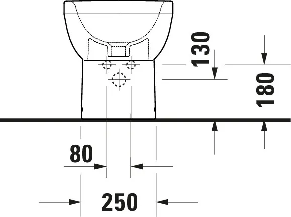 Duravit Stand-Bidet „No.1“, Befestigung sichtbar 36,5 × 65 × 40 cm