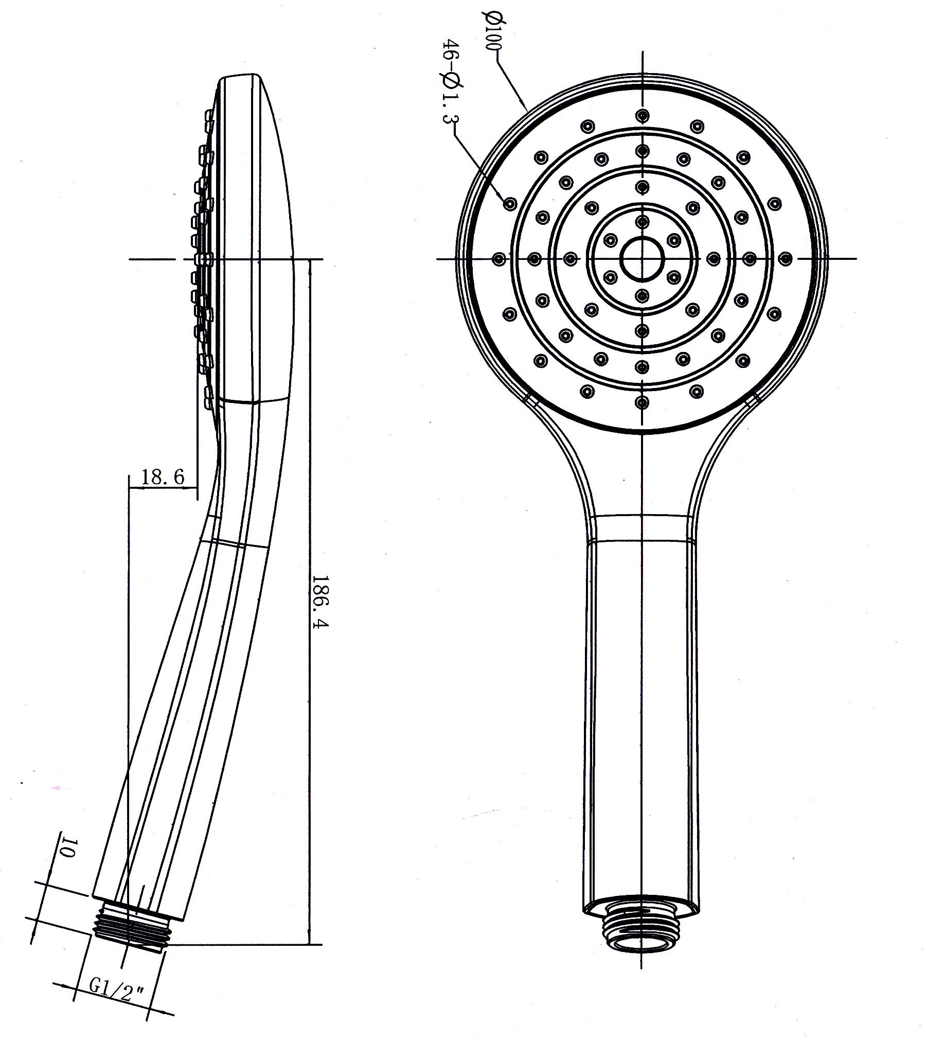 Handbrause AqvaPlus - 1-strahlig - "easy-clean" - Durchmesser 100 mm - chrom Handbrause AqvaPlus - 1-strahlig - "easy-clean" - Durchmesser 100 mm - chrom