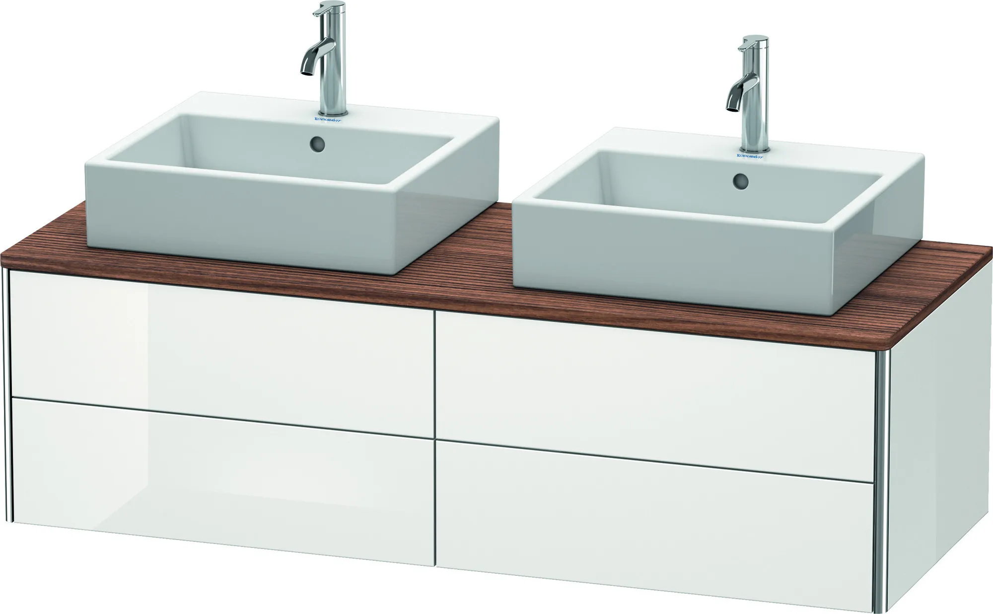 Duravit Waschtischunterschrank wandhängend „XSquare“ 140 × 40 × 54,8 cm Weiß Hochglanz