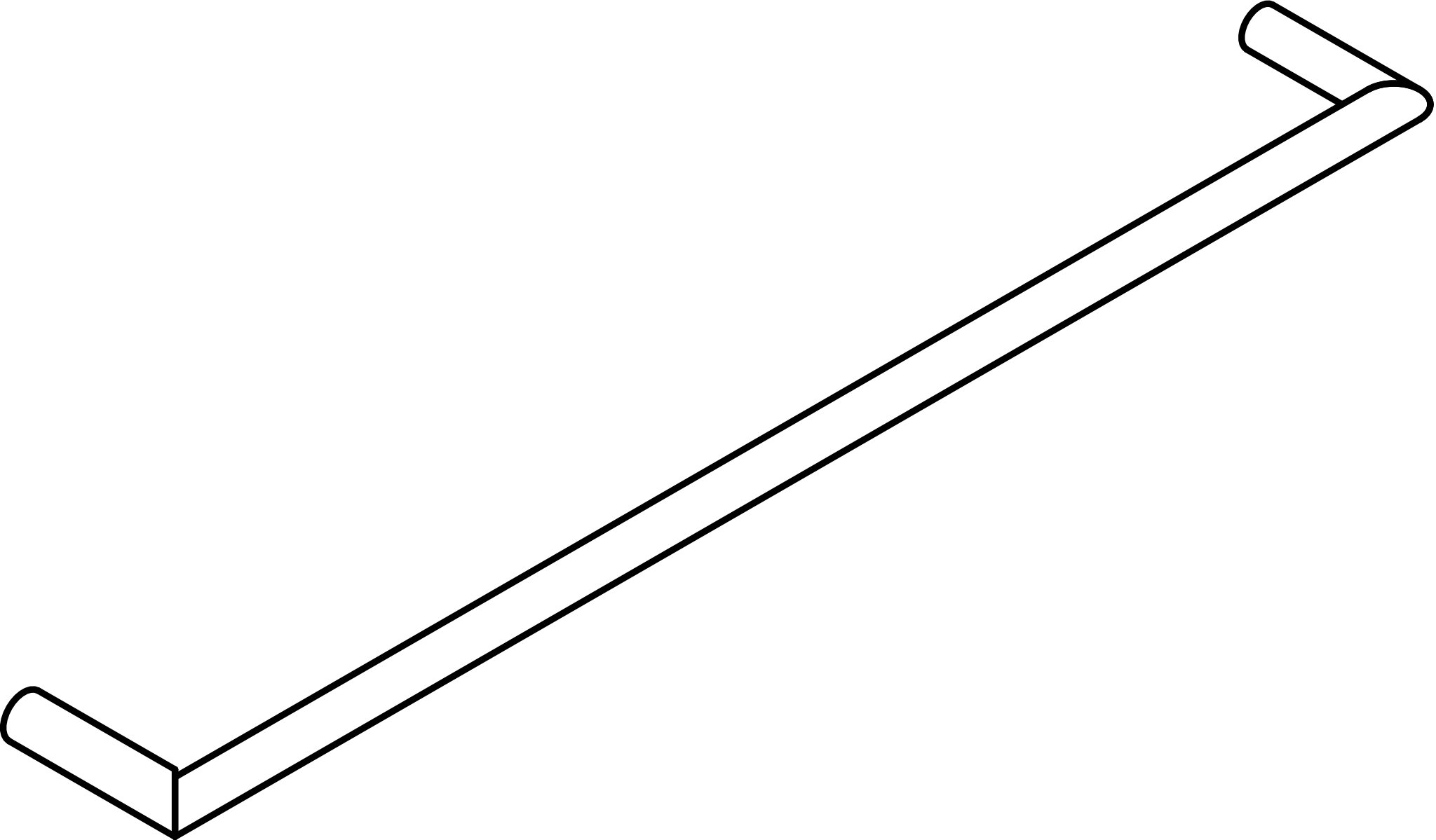 HEWI Handtuchhalter „System 162“ 61,8 cm