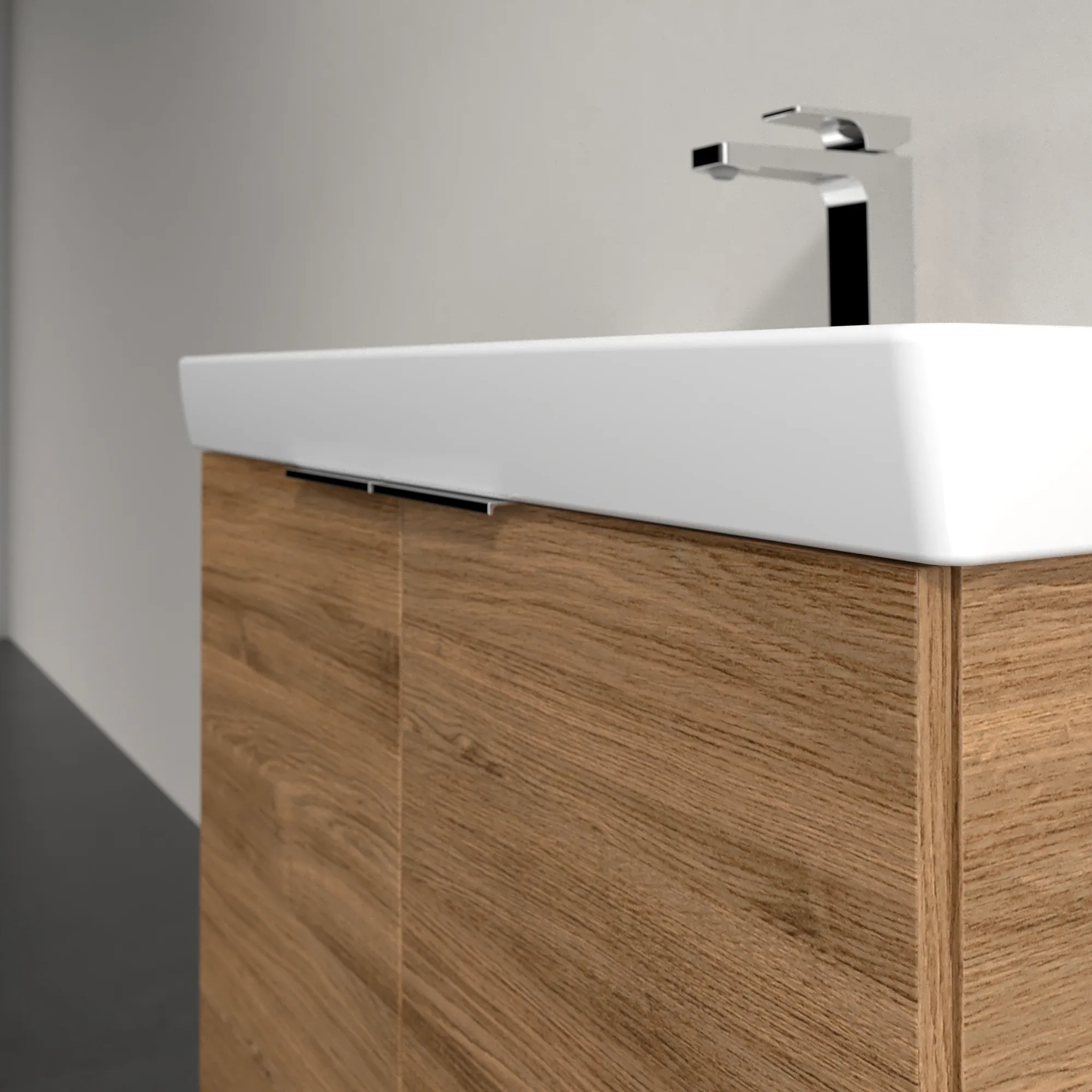Villeroy & Boch Waschbeckenunterschrank Architectura Kansas Oak, 750 x 520 x 420 mm, mit SoftClosing, 2 Türen, Wandmontage